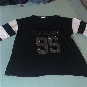 black Shirt says Flawless